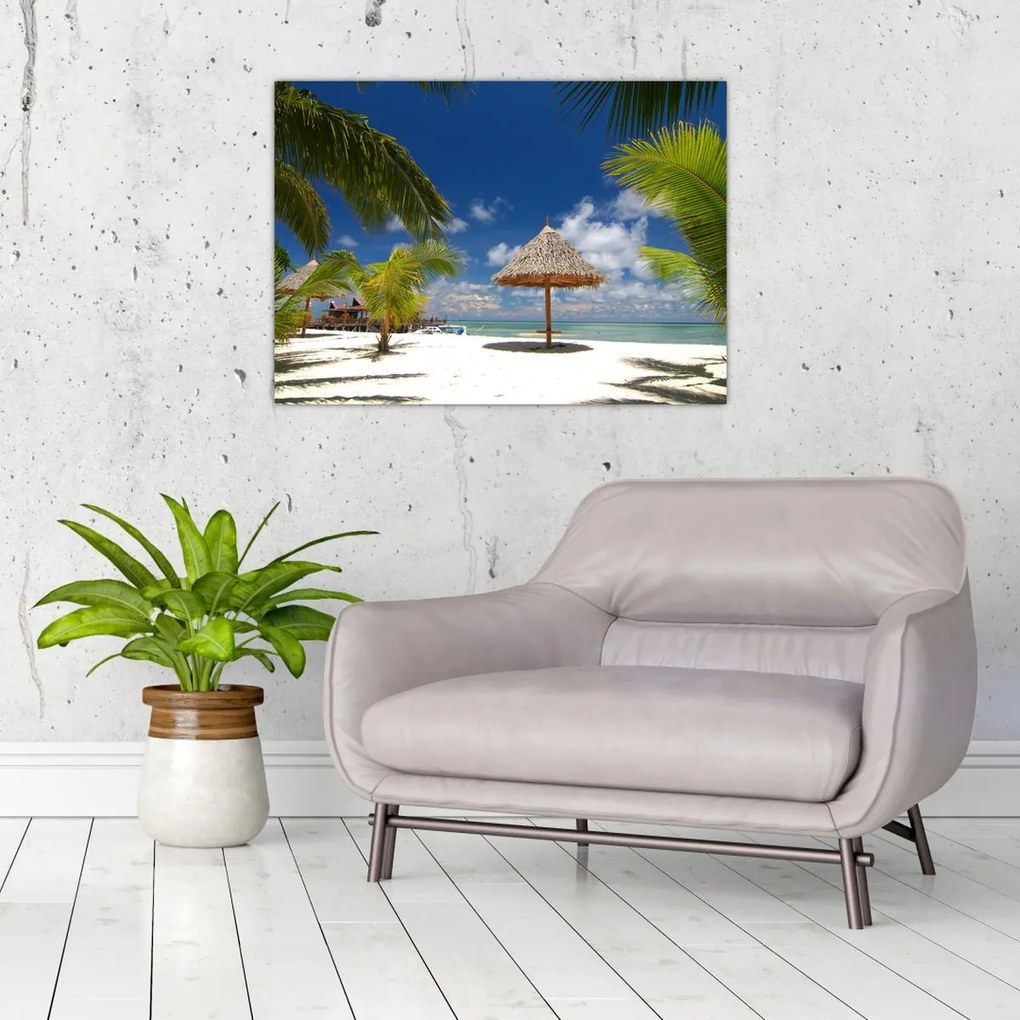 Tablou - Plajă cu nisip alb (70x50 cm)