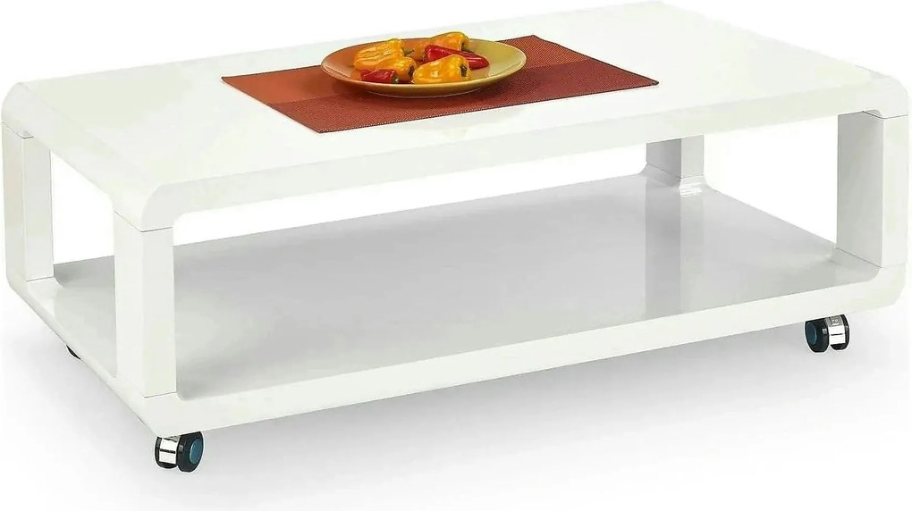 Masuta cafea FUTURA, alb, 105x58x38 cm