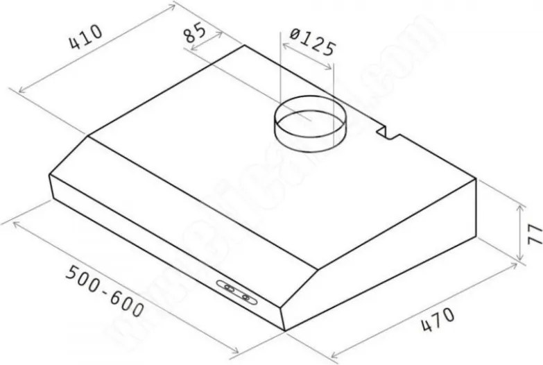 Hota Elica Verve Lux WH 60, 52 W, 60 cm, clasa C, 205 m³/h, iluminare LED, alb