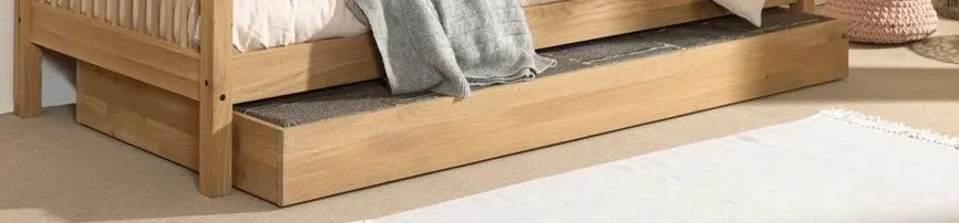 Set FORREST OAK format dintr-un Pat copii cabină (90 x 200 cm) și un Pat copii extensibil.