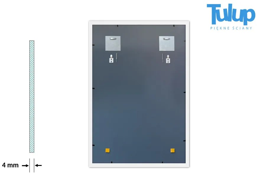 Oglinda decorativa dreptunghiulara cadru din MDF alb 70x50 cm