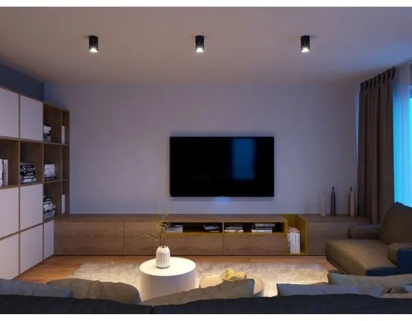 Plafonieră LED LED2 TUBUS LED/9W/230V neagră