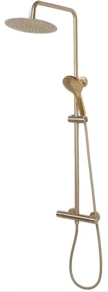 REA-P6602 - Set de duș VINCENT cu baterie termostatică, finisaj auriu periat
