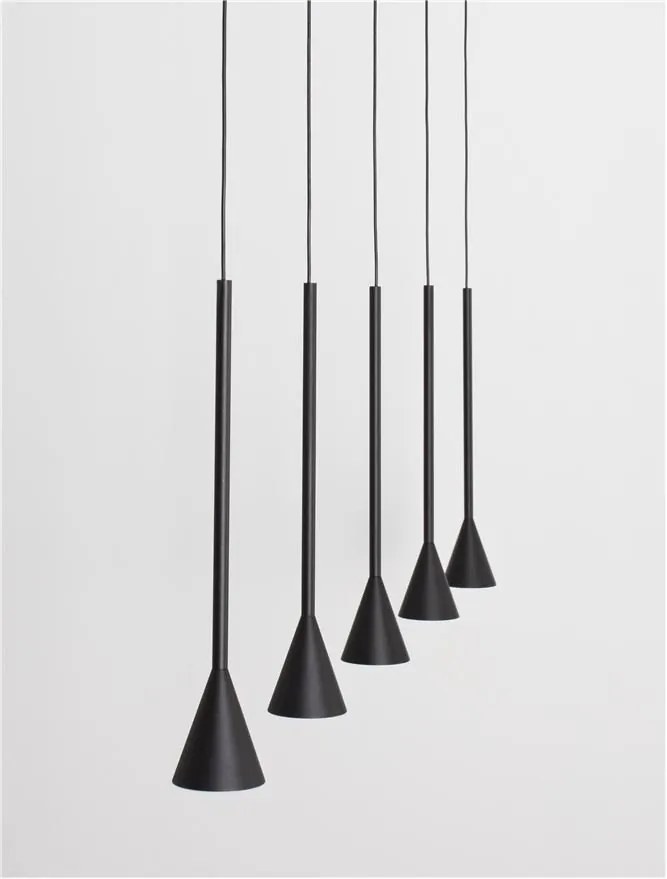 Lustra LED dimabila suspendata NET negru