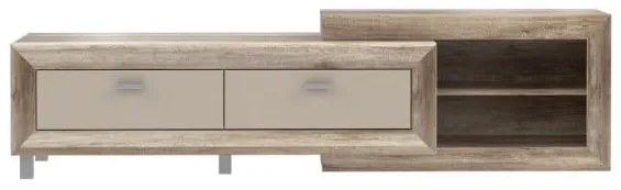 Set Mobila Living Genetic, Sonoma Antic Si Bej Lucios, 280 Cm