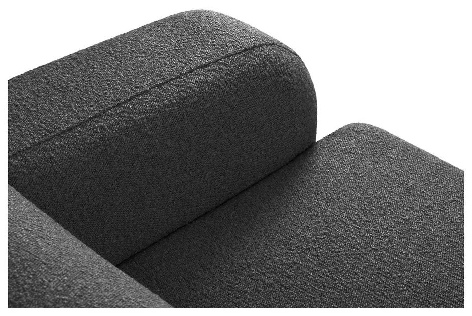 Canapea gri închis cu tapițerie din stofă bouclé 235 cm Molino – Micadoni Home