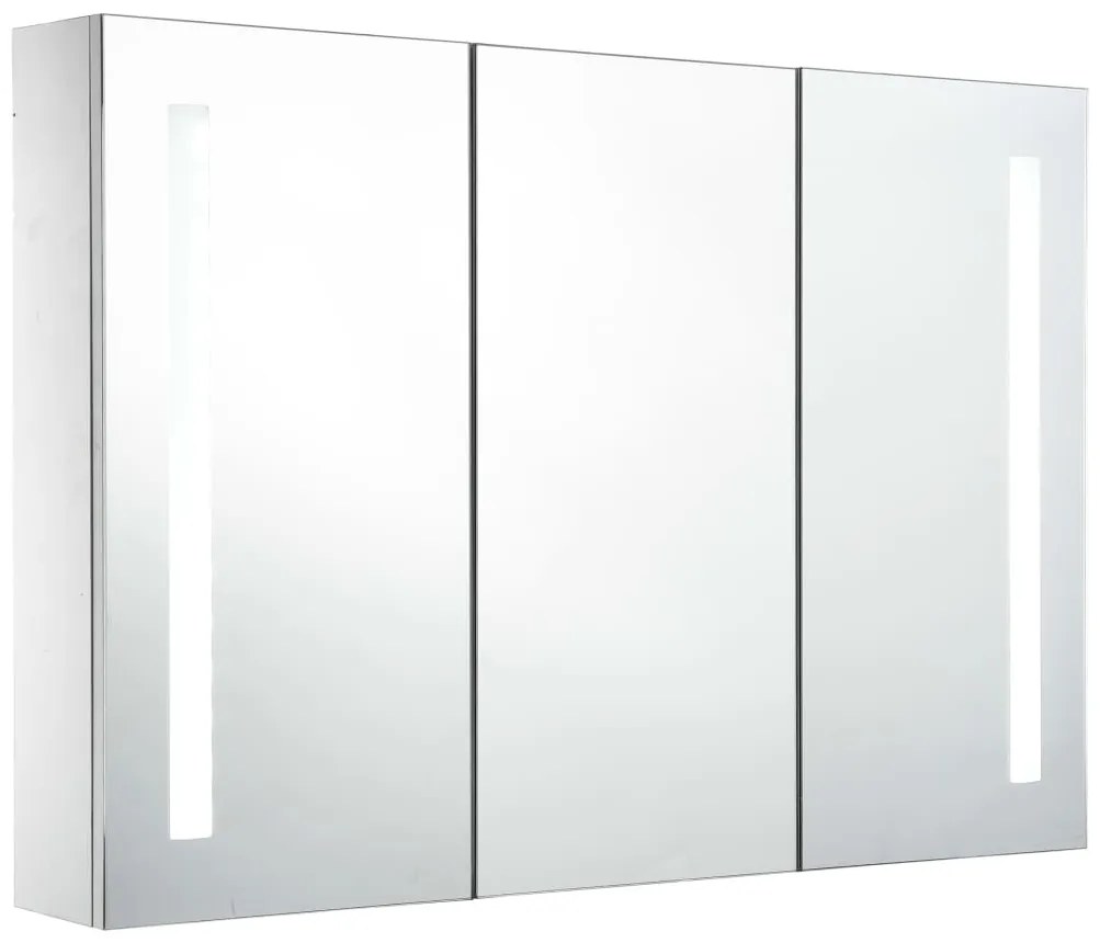 285126 vidaXL Dulap de baie cu oglindă și LED, 89 x 14 x 62 cm