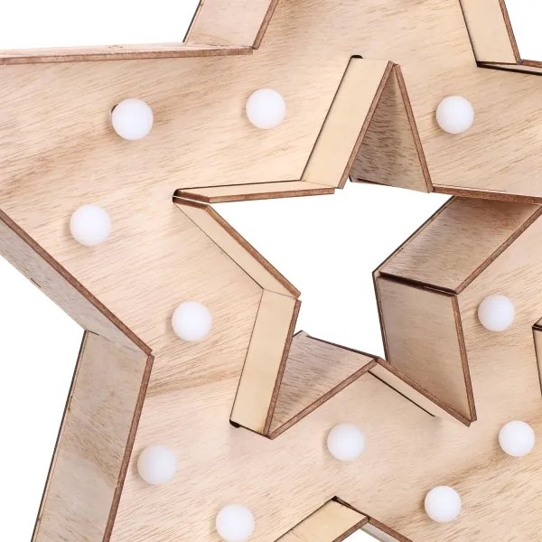 Brilagi - Decorațiune LED de Crăciun, stea, 38 x 40 cm, alimentare 2x AA