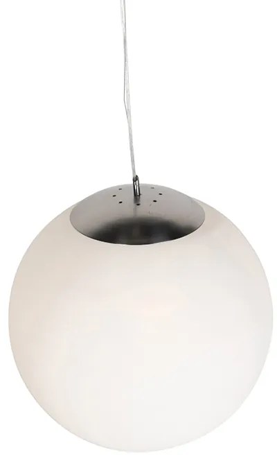 Lampă suspendată scandinavă din sticlă opalescentă 50 cm - Ball 50