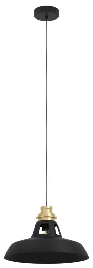 Lustră pe cablu Eglo 390229 ESPINARDO 1xE27/40W/230V negru/auriu