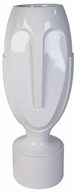 Ghiveci Face, rasina fibra de sticla, alb, 34x80x34 cm