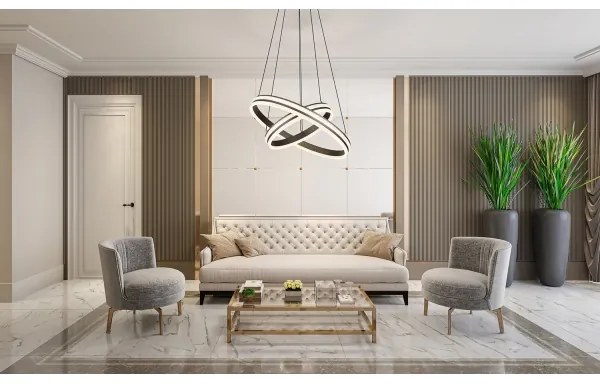 Lustră LED dimabilă pe cablu Globo 67314-60H GROUNI LED/60W/230V + telecomandă