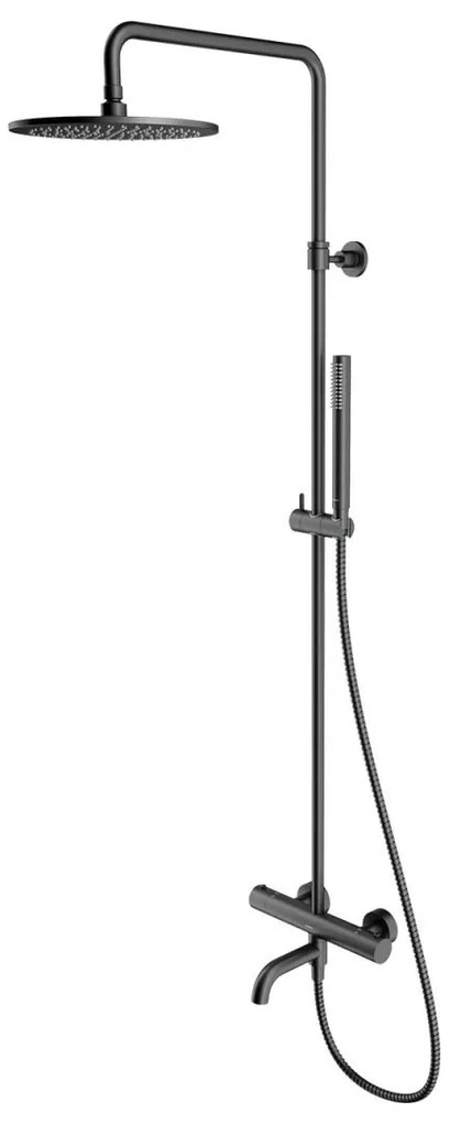 Omnires Y set cada si dus perete cu termostat da grafit Y1234GR