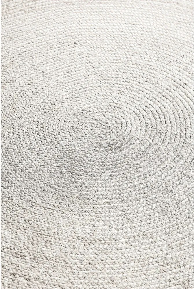 Covor alb reversibil/țesut manual rotund din iută ø 140 cm Braided – Hanse Home