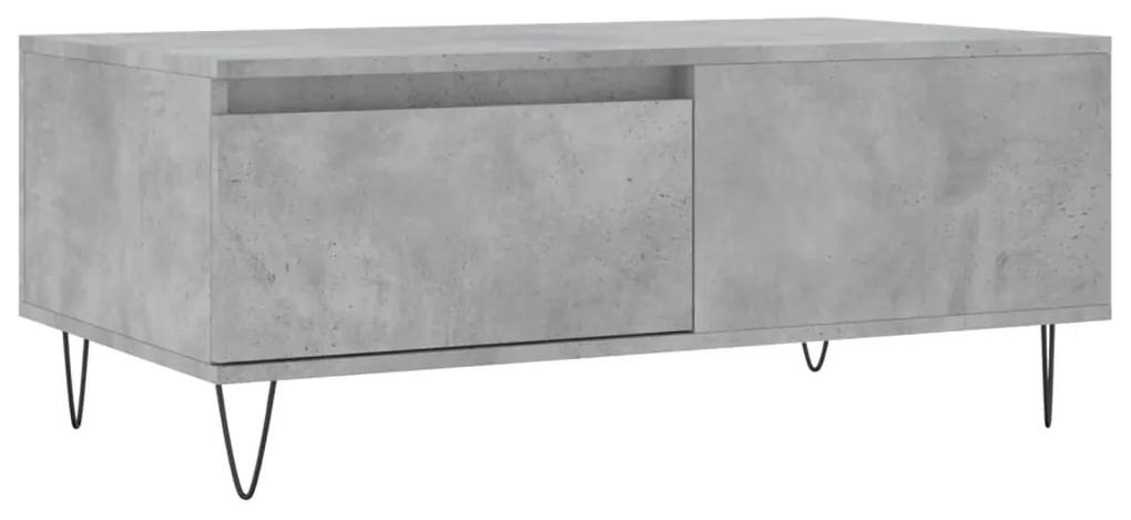 830808 vidaXL Măsuță de cafea, gri beton, 90x50x36,5 cm, lemn compozit