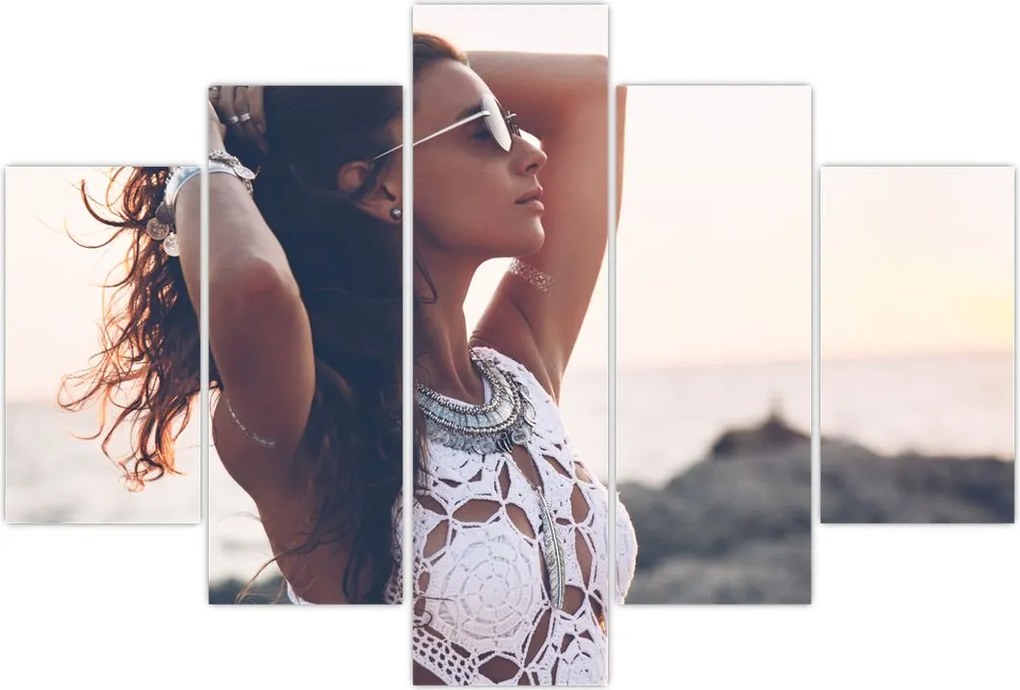 Tablou - Femeia pe plajă (150x105 cm)