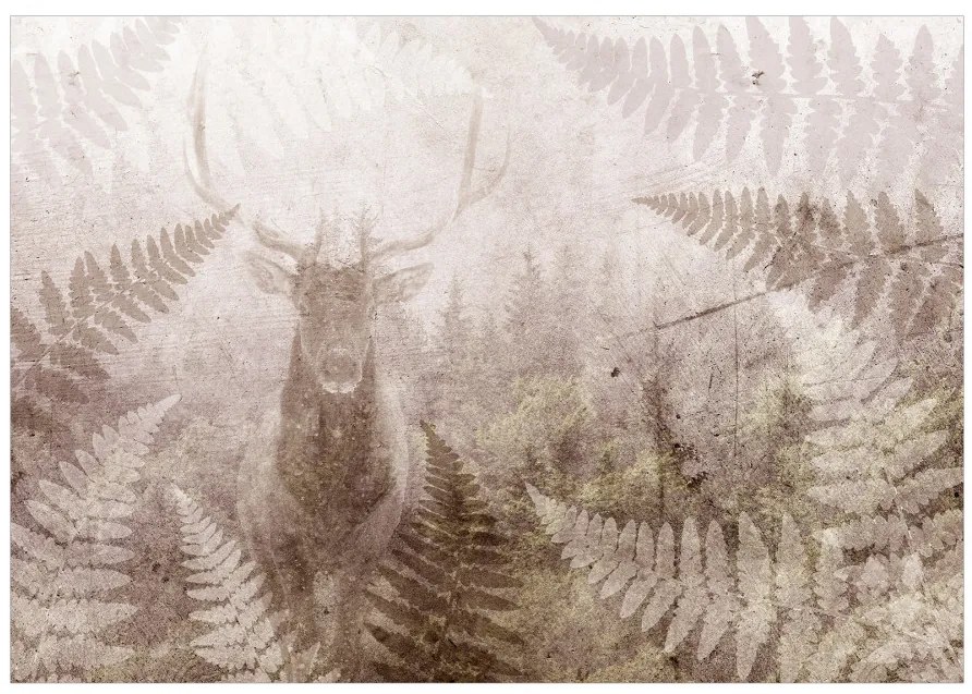 Fototapet - Deer in Ferns - Second Variant