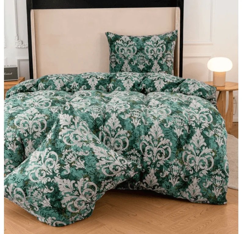 Lenjerie cocolino ORIENTINO verde Dimensiune lenjerie de pat: 70 x 80 cm | 140 x 200 cm