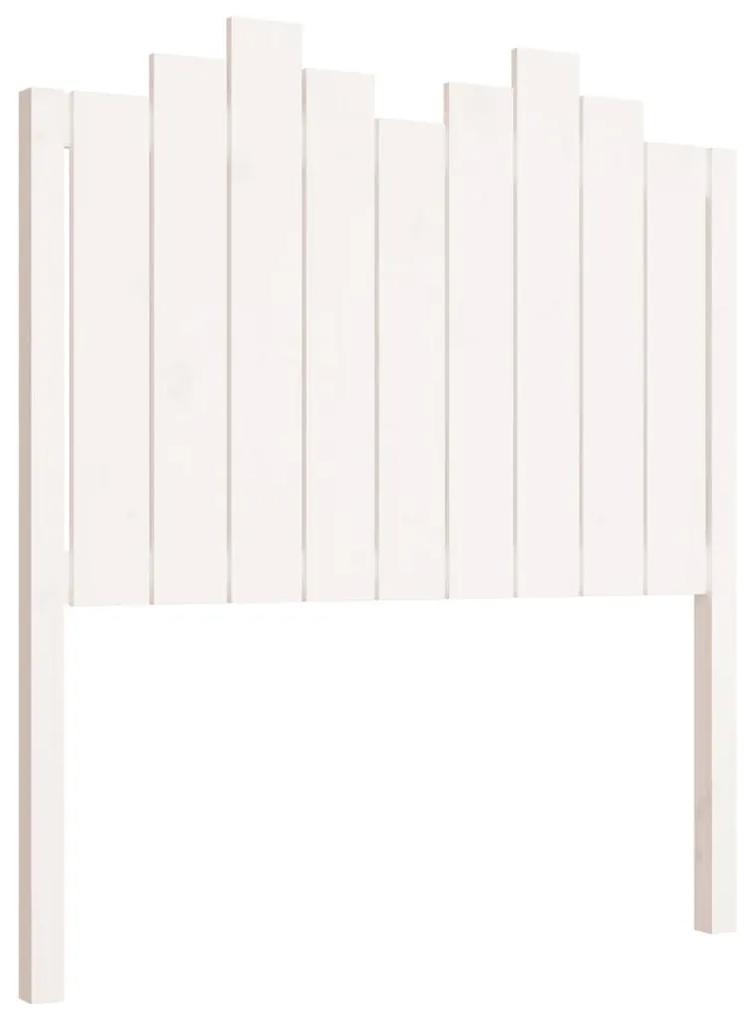 Tablie de pat, alb, 96x4x110 cm, lemn masiv de pin 1, Alb, 96 x 4 x 110 cm