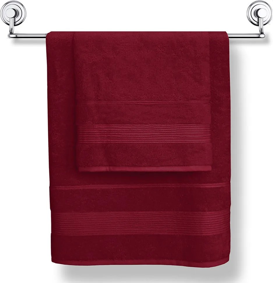 Prosop Moreno visiniu, material cu fibre de bambus mov 50x90 cm