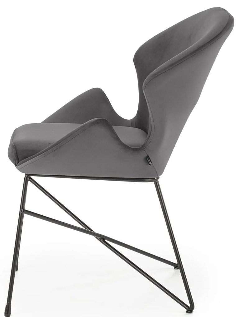 Scaun de design Catifea Gri, KAND 458