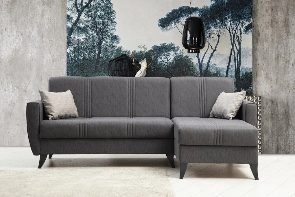 Canapea extensibilă de colț Zaden - Dark Grey