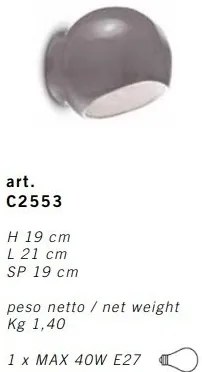 Aplica de perete din ceramica design italian realizata manual AYRTON