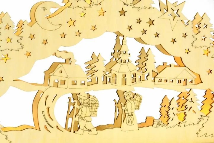 Decorațiuni de Crăciun - Peisaj de Crăciun - 10 LED-uri