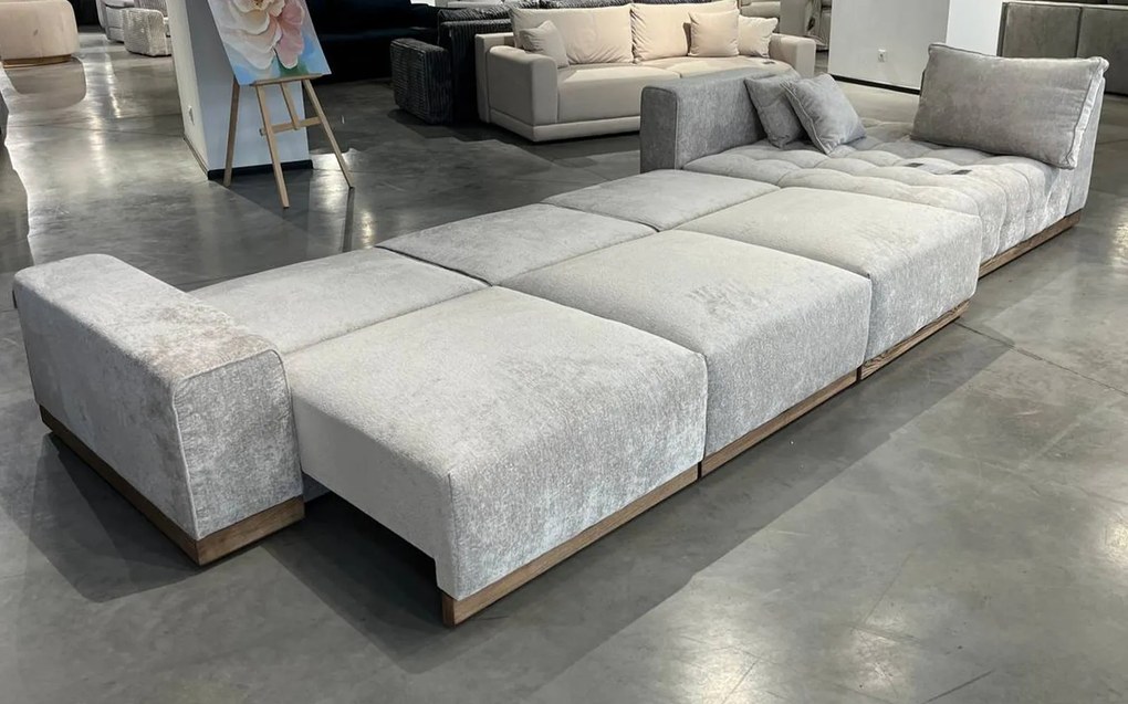 Colțar lemn masiv extensibil Morani Lemn Stejar, 415 × 150 × 71 cm - Stânga
