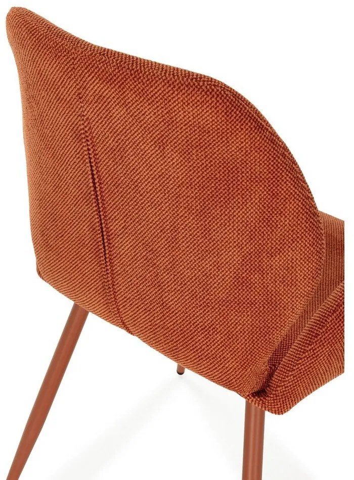 Set de scaune de sufragerie teracotă 2 buc. tapițat Ansu – Marckeric