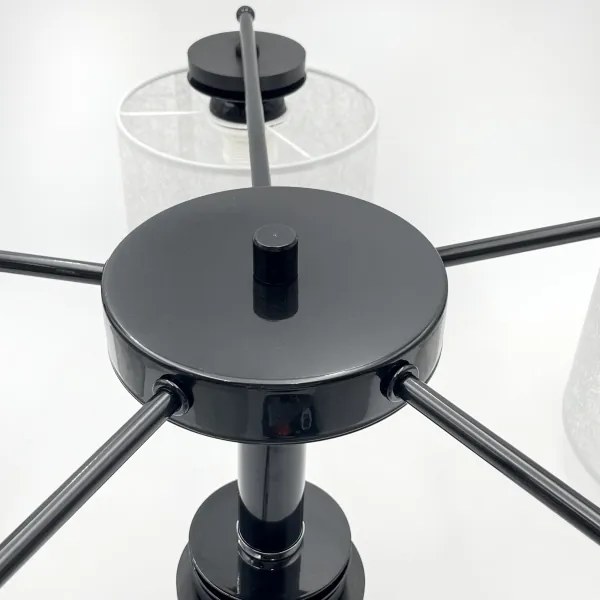 Candelabru pe lanț ROSA 5xE27/60W/230V negru/gri