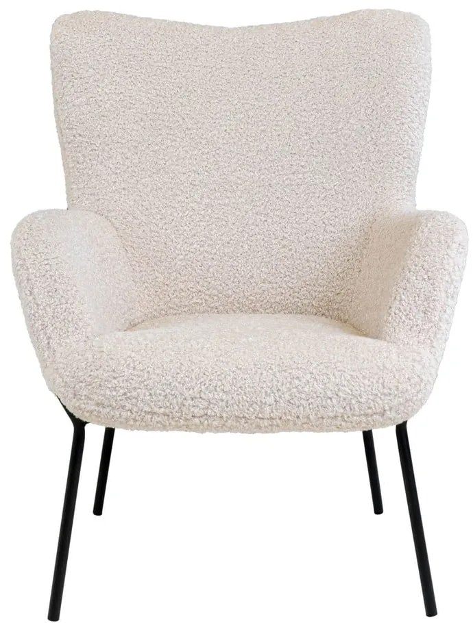 Fotoliu cu husă din blană artificială House Nordic Glasgow, alb