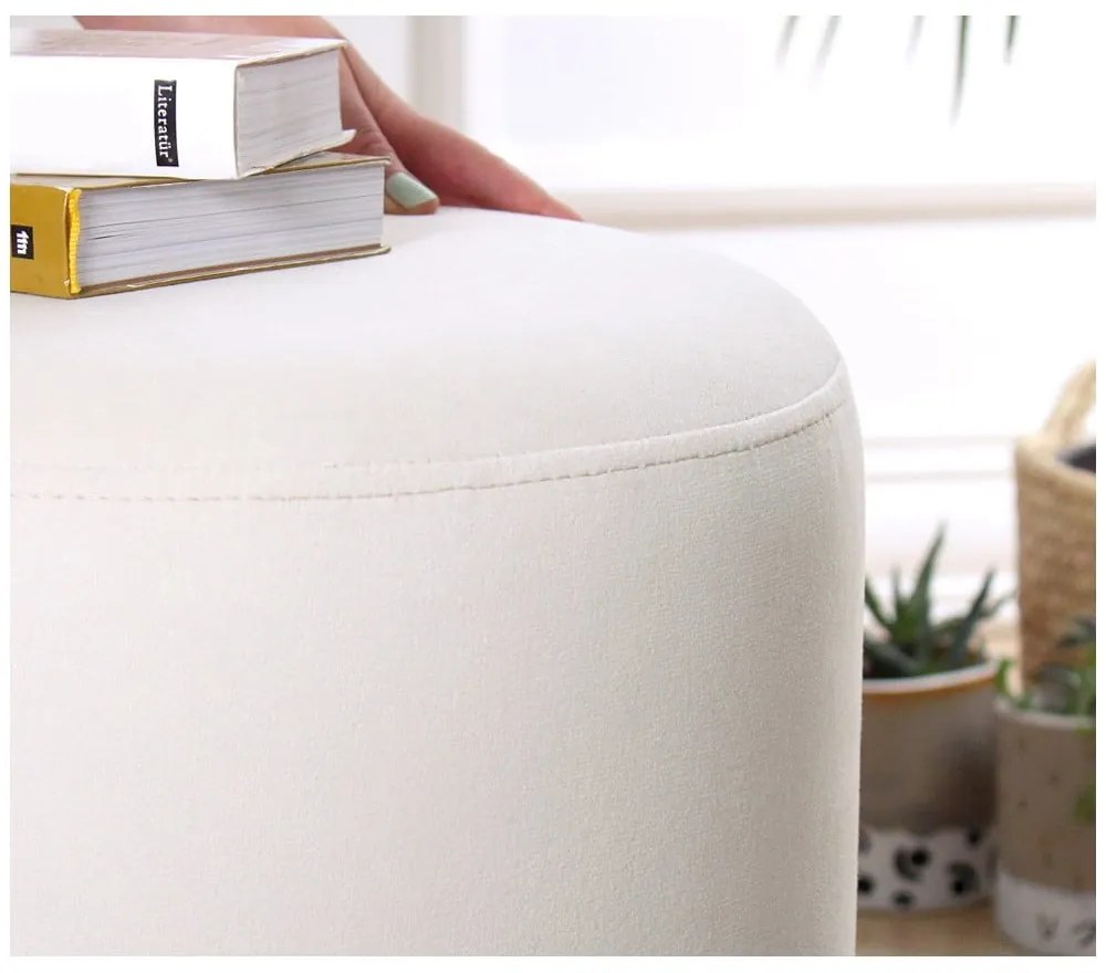 Taburet alb Ropp – Artie