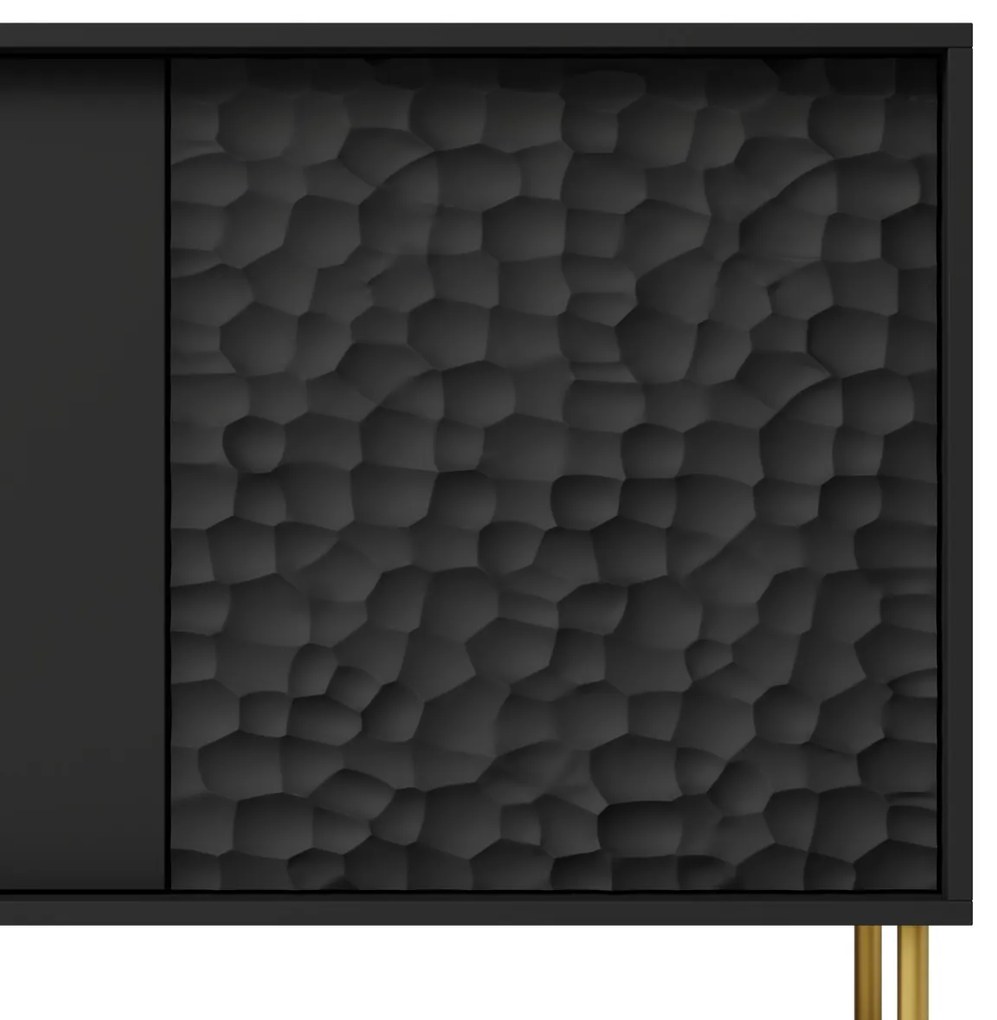 Comoda Bullet KM-1 L155 cm negru/auriu