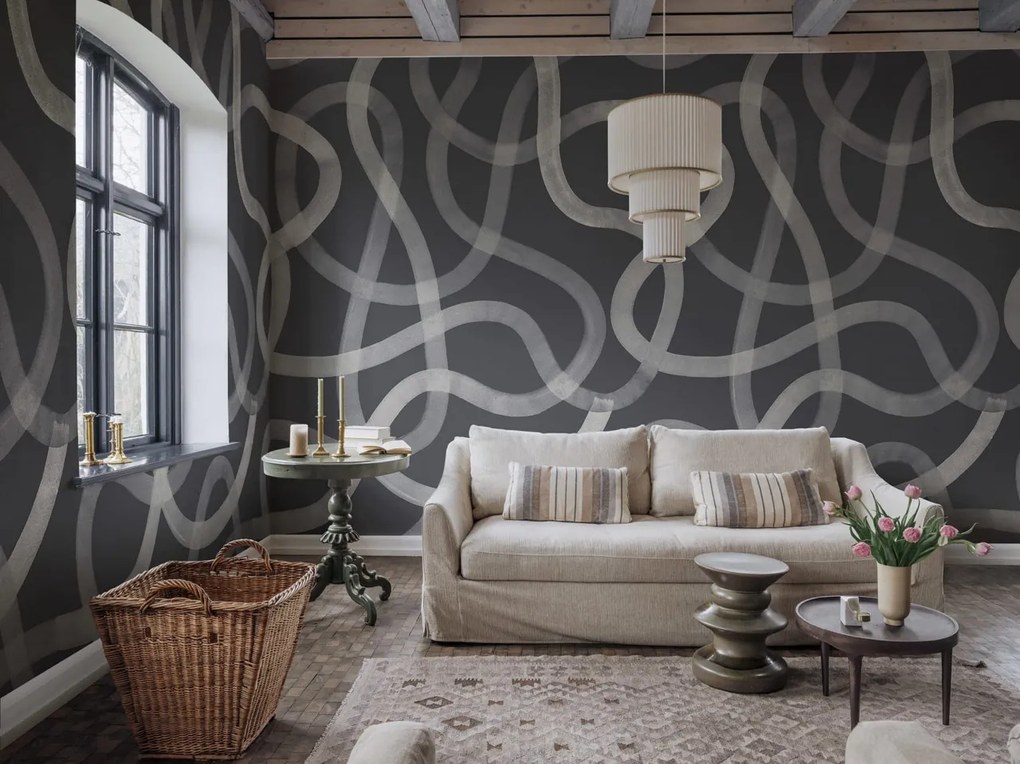 Fototapet, Serpentine, Graphite, Rebel Walls