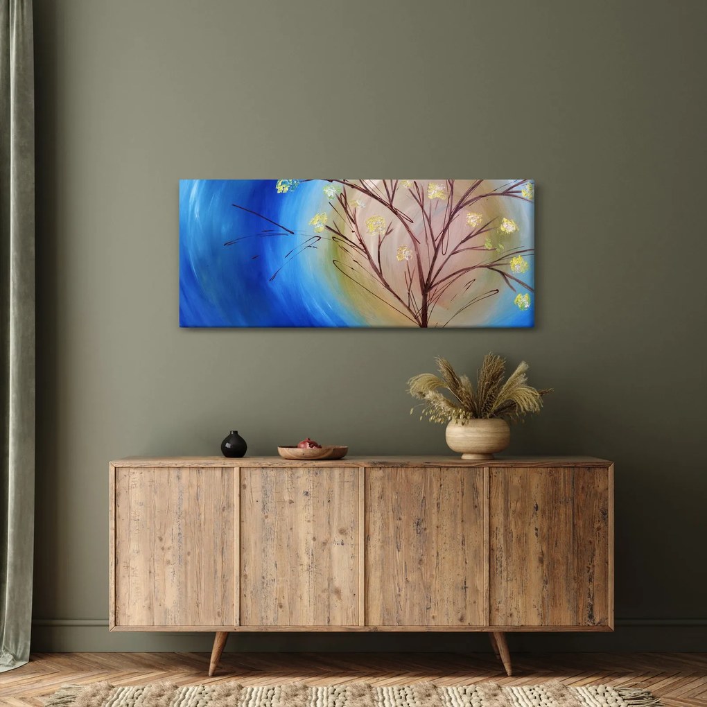 Tablou - Copac în fața soarelui (120x50 cm)