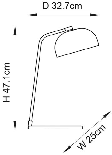 Endon 106336 - Lampă de masă BRAIR, 1xE14/7W/230V, neagră