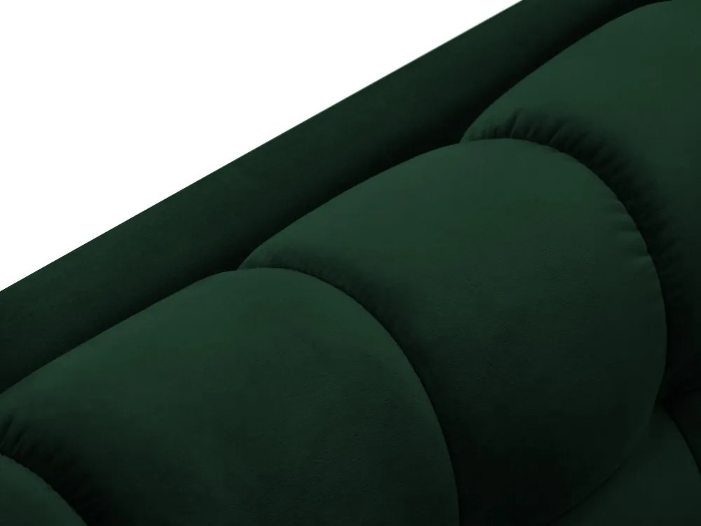 Colțar tapițat Bali, Verde/5 locuri/picioare gold/partea stângă/ L293 x l185 x h75