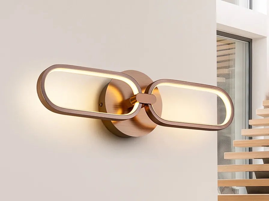 Aplica de perete LED design ultra-modern Colette. auriu roze SV-787017