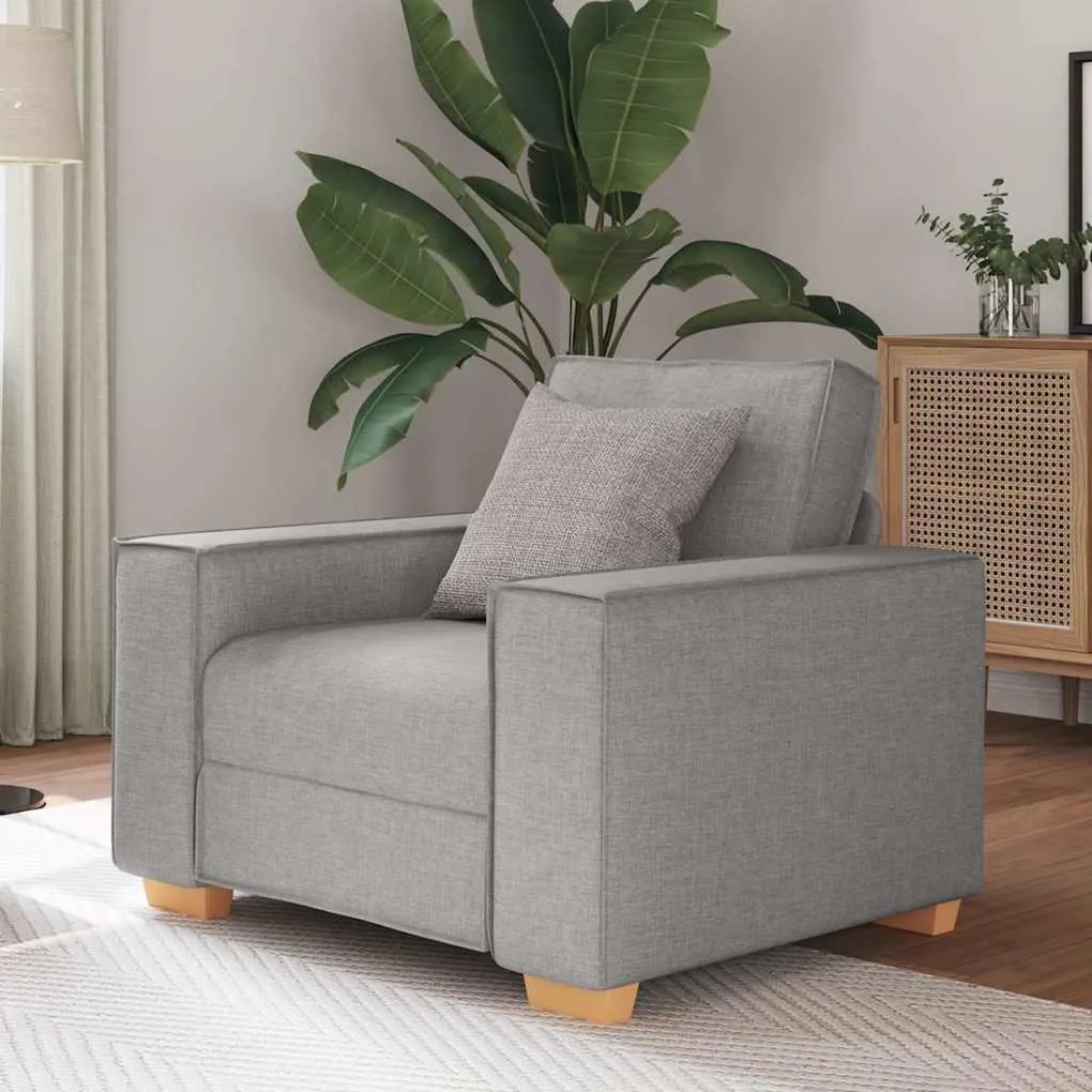 vidaXL Canapea fotoliu gri nor, 60 cm, material textil