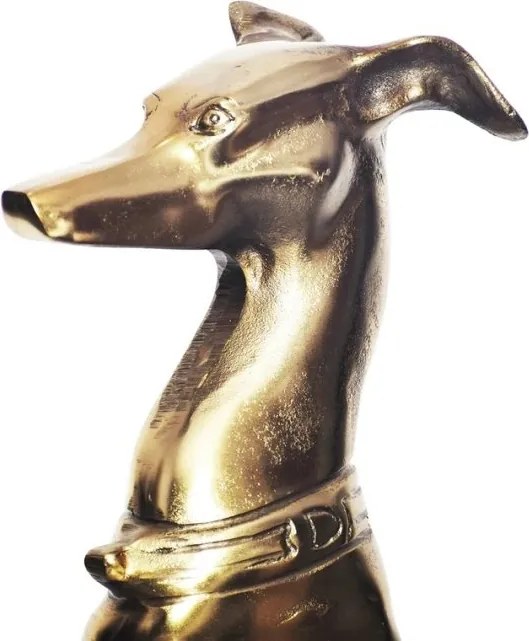 Statueta Decorativa, Figurina Ogar, Aluminiu, Auriu, WINDHUND 70cm