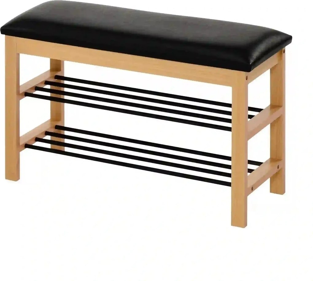 Pantofar ST11, negru/stejar, 81x31x48 cm