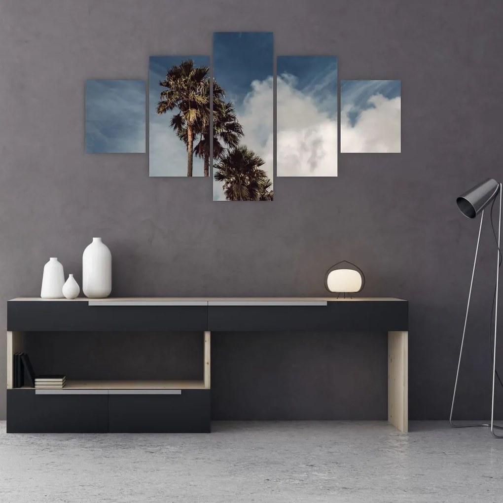 Tablou -  Drama cu palmieri (125x70 cm), în 40 de alte dimensiuni noi