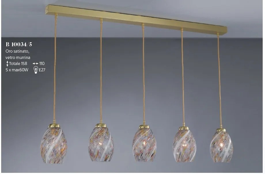 Lustra moderna cu 5 pendule design italian 10034 multicolor
