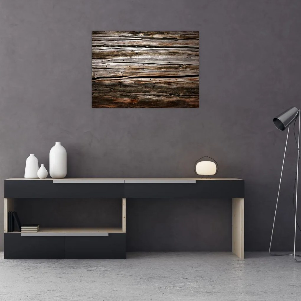 Tablou pe sticlă - lemnele de sezon (70x50 cm)