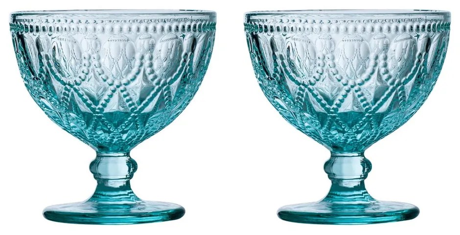 Boluri mici albastre 2 buc. din sticlă 250 ml Fleur – Premier Housewares