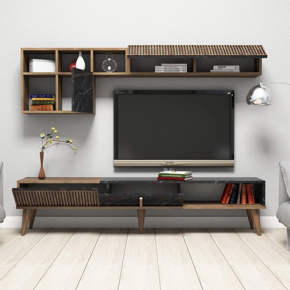 Mobilier living Michelle (Nuc + Negru). 1072224