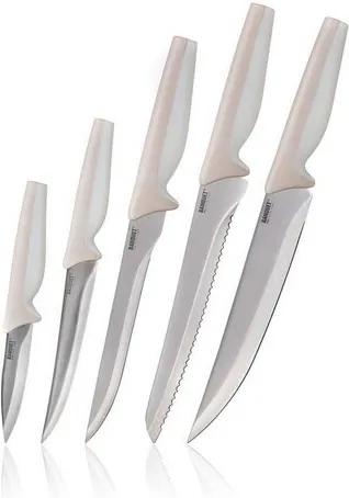 Set 5 cuțite Banquet Saphyr, crem