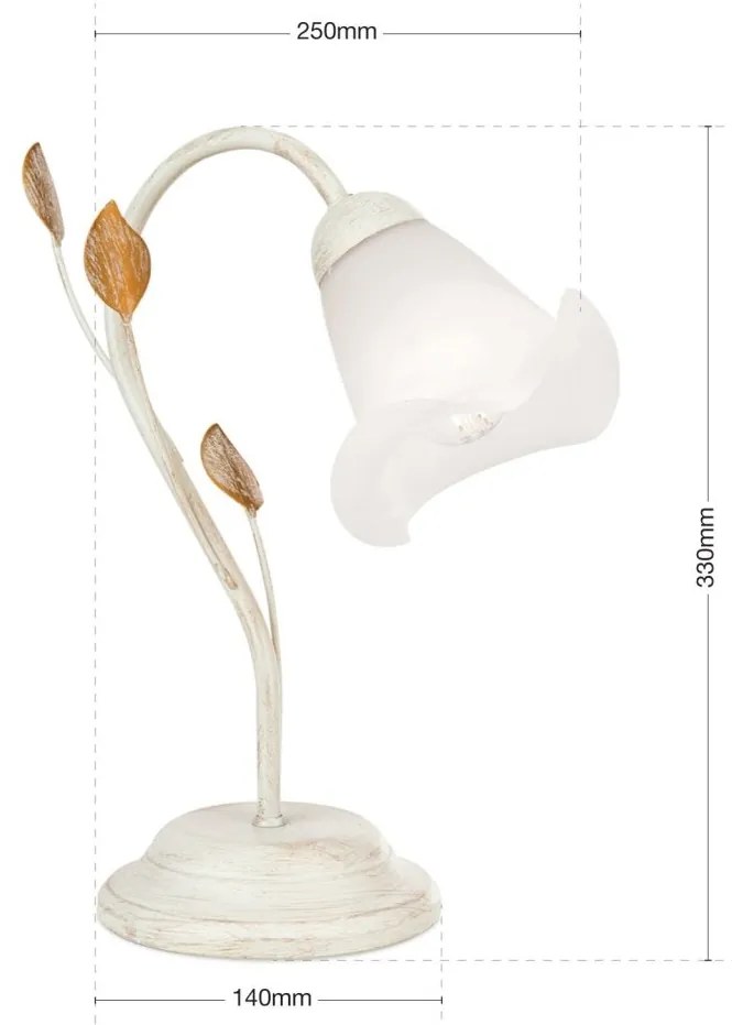 Veioza/Lampa de masa design elegant SISI ivory-gold