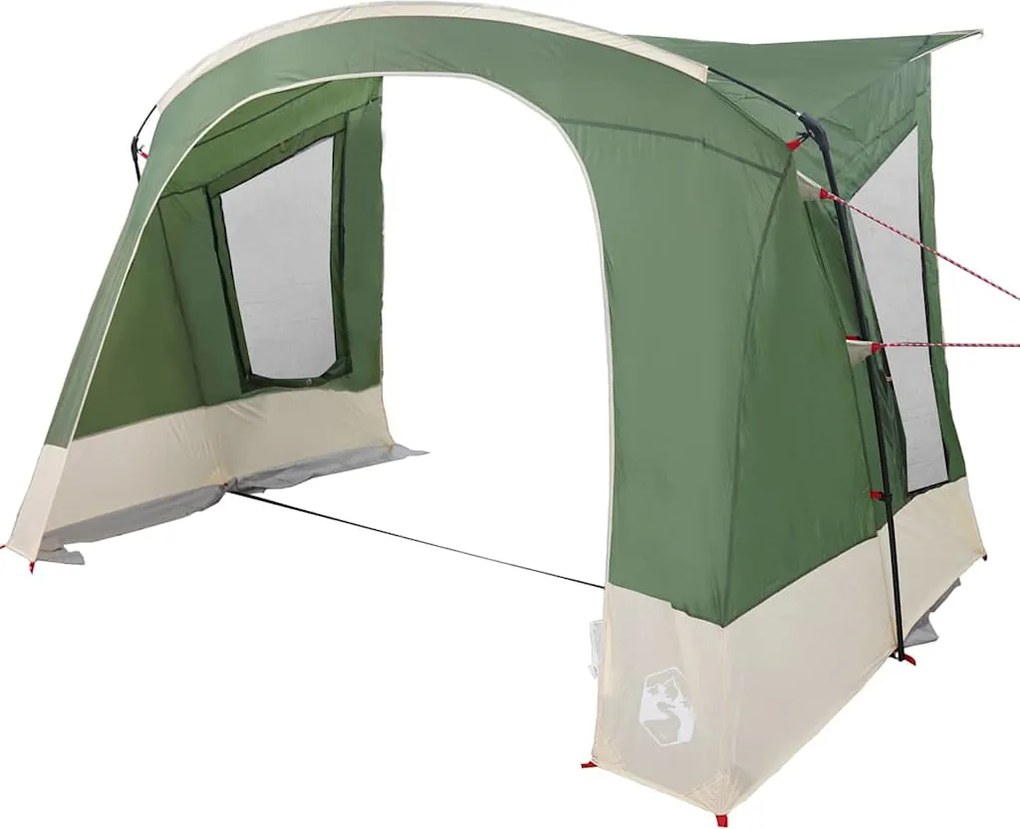 vidaXL Cort Caravan 3-Persoană cu acoperiș Verde 252 x 245 x 245 cm